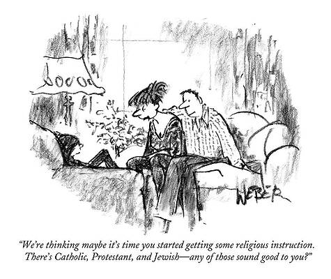 Church Wall Art featuring the drawing We're Thinking Maybe It's Time You Started by Robert Weber