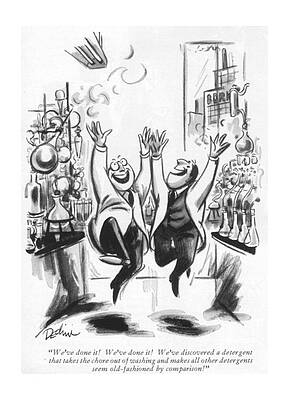 Laboratory Drawing - We've Done It by Eldon Dedini