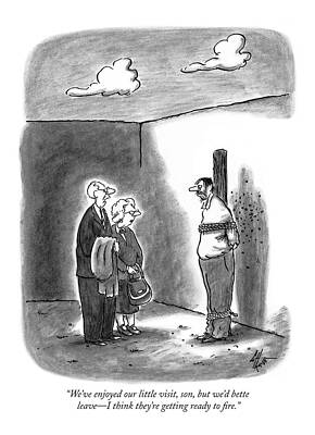 Gun Drawing - We've Enjoyed Our Little Visit by Frank Cotham