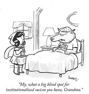 Little Red and the Wolf Cartoon Drawing