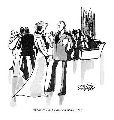 Elegant Party with Maserati Joke Print