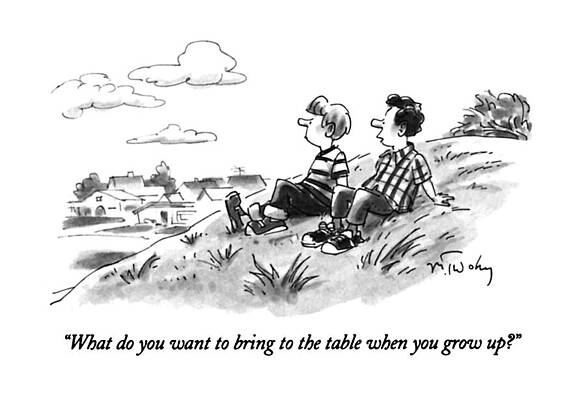 Childhood Drawing - What Do You Want To Bring To The Table When by Mike Twohy