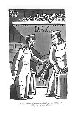 Underwear Drawing - What I Can't Understand Is Why They Ever Fell by Peter Arno