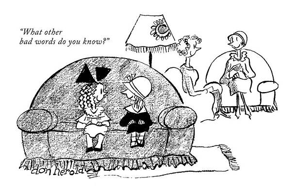 Youth Drawing - Other Bad Words by Don Herold