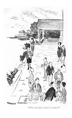 Laboratory Drawing - What This Party Needs Is A Catalyst by James Stevenson