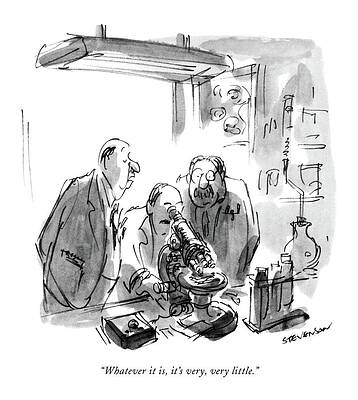 Scientists Observing Through Microscope Wall Art