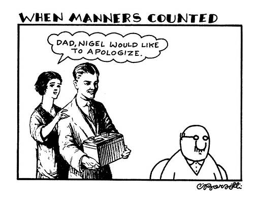 Dad Drawing - When Manners Counted
'dad by Charles Barsotti