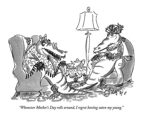 Crocodile Mother's Day Regret Wall Art