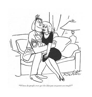 Lover Drawing - Where Do People Ever Get The Idea That by Mischa Richter