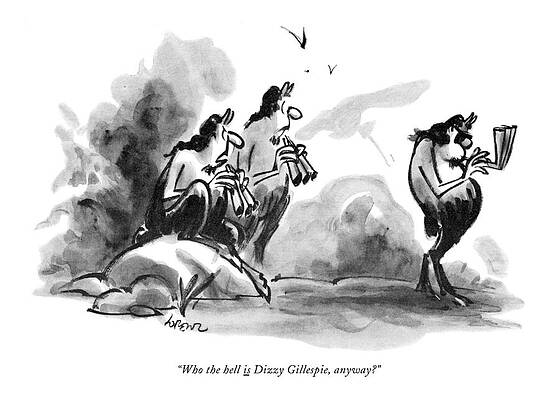 Pipe Wall Art featuring the drawing Who The Hell Is Dizzy Gillespie by Lee Lorenz