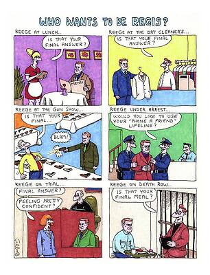 Shoot Wall Art featuring the drawing Who Wants To Be Regis by J.C.  Duffy