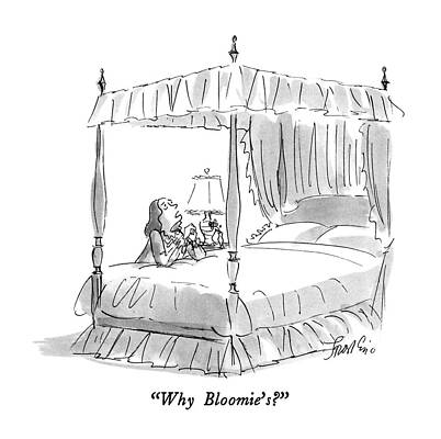Prayer Drawing - Why Bloomie's? by Edward Frascino