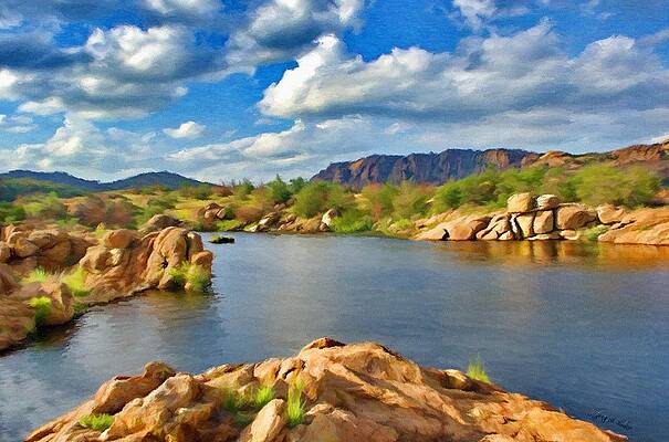 Wall Art featuring the painting Wichita Mountains by Jeffrey Kolker