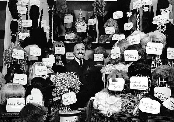 Happy Photograph - Wig Designer Alexandre In His Paris Salon by Henry Clarke