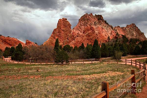 Dramatic Red Rock Landscape Wall Art