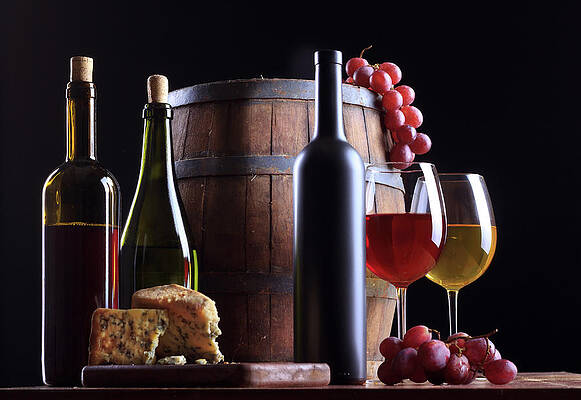 Wall Art featuring the photograph Wine Composition by Valentinrussanov