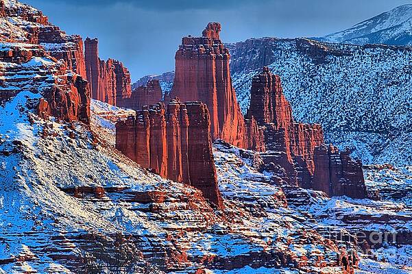 Utah Photograph - Winter At Fisher Towers by Adam Jewell