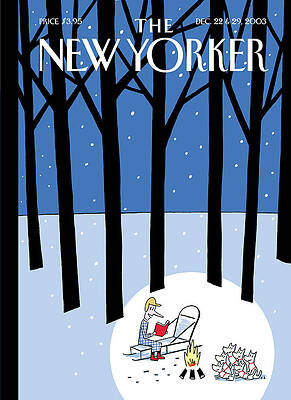 Winter Night Reading with Cats Wall Art