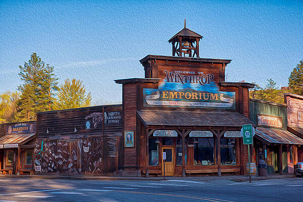 Wall Art featuring the painting Winthrop Emporium by Omaste Witkowski