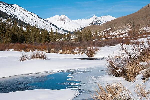 Colorado Photograph - Wintry Rocky Mountain Landscape by Cascade Colors