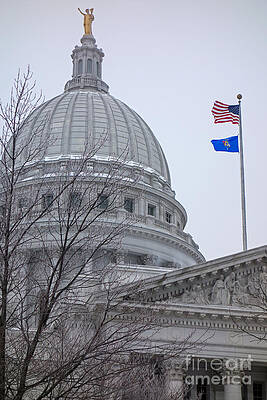 Winter Photograph - Wisconsin Capital In Winter by Natural Focal Point Photography