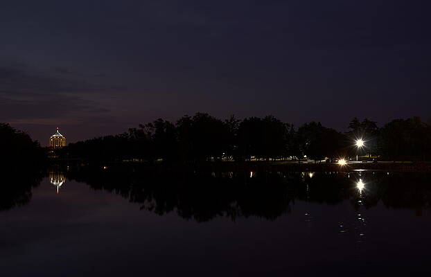 Wisconsin Wall Art featuring the photograph Wisconsin River After Dark by Dale Kauzlaric