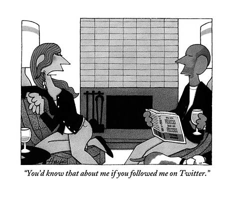 Couple Discussing Social Media Wall Art