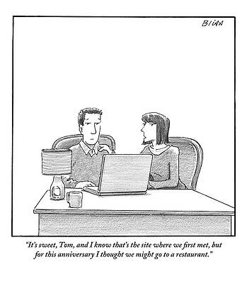 Couple Discussing Anniversary Plans Wall Art