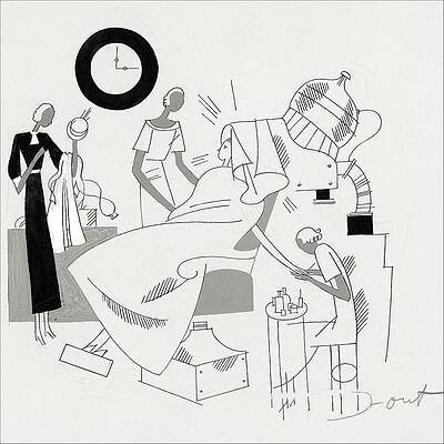 Spa Wall Art featuring the digital art Women At A Spa by William Bolin