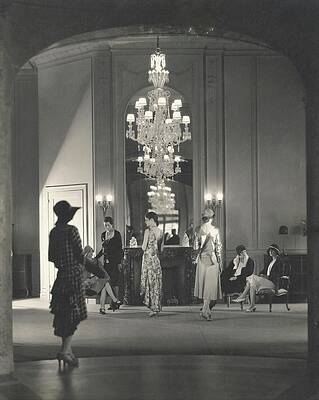 Display Wall Art featuring the photograph Women Seated In The Display Room At Bergdorf by Edward Steichen