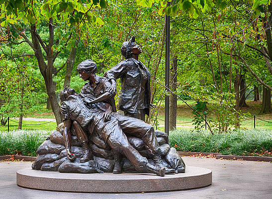 Usa Photograph - Women's Vietnam Memorial In Washington #3 by Steven Heap