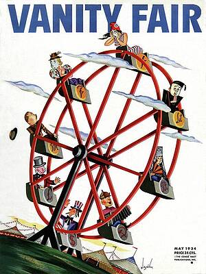 Vintage Vanity Fair Ferris Wheel Wall Art
