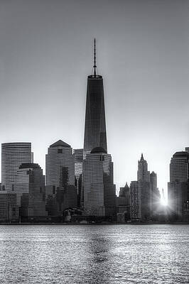 Wall Art featuring the photograph World Trade Center Sunrise IV by Clarence Holmes