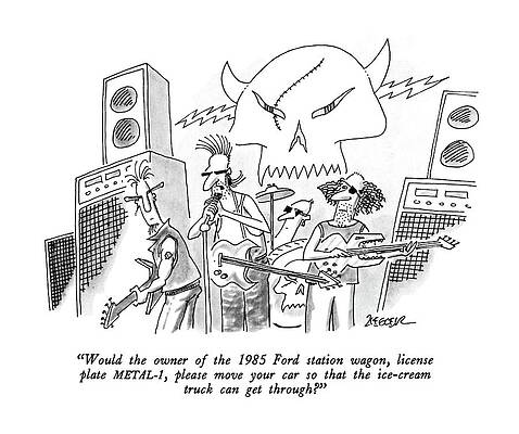 Rock Band Gig Interrupted Drawing