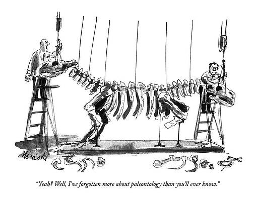 Anniversary Wall Art featuring the drawing Yeah? Well, I've Forgotten More by Joseph Mirachi