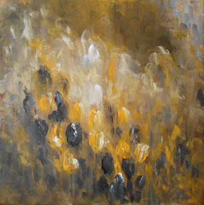 Wall Art featuring the painting Yellow And Purple by Jane See