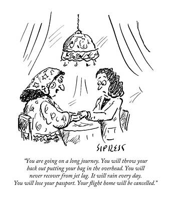 Fortune Teller Predicts Travel Misfortunes Drawing