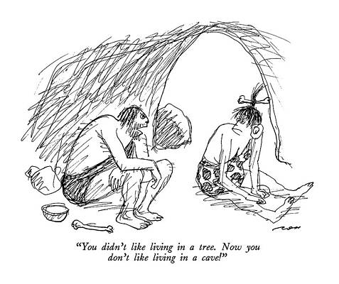 Stone Wall Art featuring the drawing You Didn't Like Living In A Tree.  Now You Don't by Al Ross