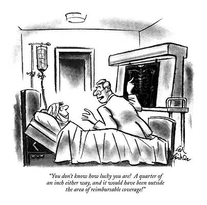 Humorous Hospital Room Encounter Drawing