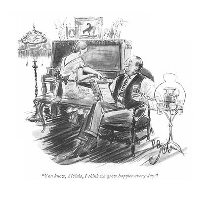 Joy Drawing - We Grow Happier Every Day by Perry Barlow