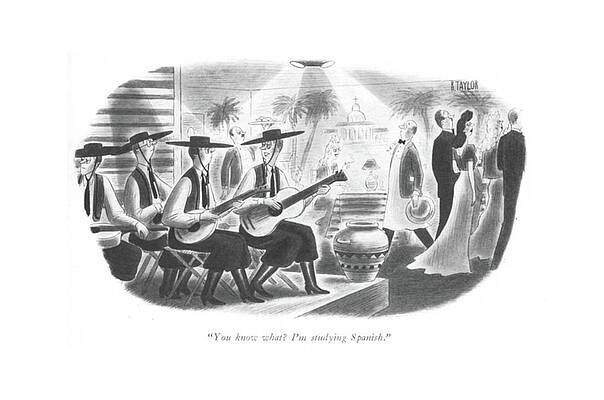 Spanish Drawing - You Know What? I'm Studying Spanish by Richard Taylor