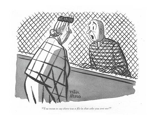 Baking Drawing - You Mean To Say There Was A ?le In That Cake by Peter Arno