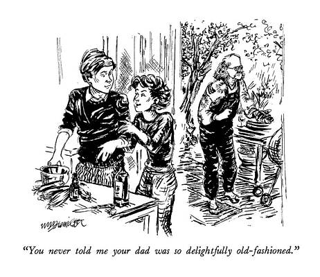 Background Drawing - You Never Told Me Your Dad Was So Delightfully by William Hamilton