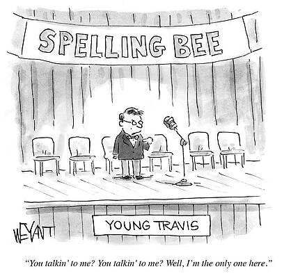 Bee Wall Art featuring the drawing You Talkin' by Christopher Weyant