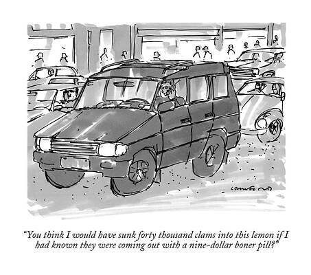 Drive Drawing - You Think I Would Have Sunk Forty Thousand Clams by Michael Crawford