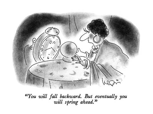 Clock Drawing - You Will Fall Backward.  But Eventually by Arnie Levin