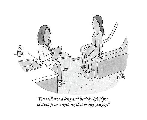 Humorous Doctor's Office Scene Drawing