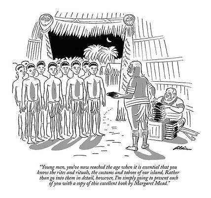 Native Drawing - Young Men, You've Now Reached The Age When by  Alain