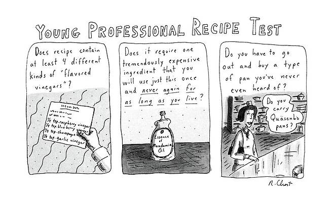 Youth Drawing - Young Professional Recipe Test by Roz Chast