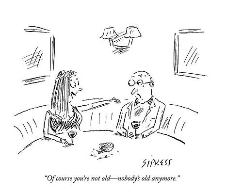 Youth Drawing - Young Woman To Older Man by David Sipress